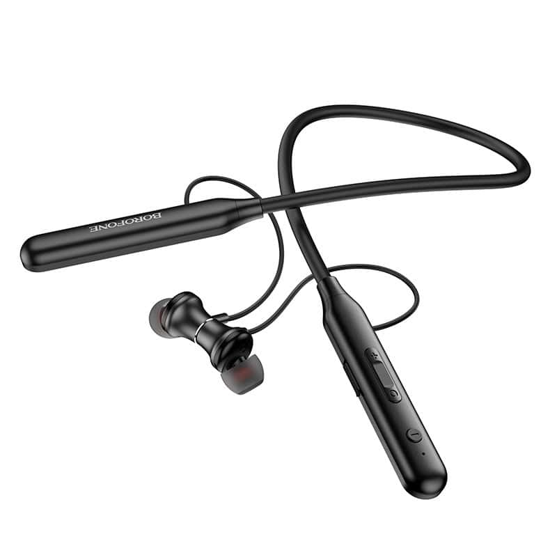 Borofone BE56 Wireless Bluetooth 5.0 Light Neck Hanging Headphones in-Ear Sports Earbuds Earphones for Running/Fitness/Gaming/Music (Black) Borofone BE56 Wireless Bluetooth 5.0 Light Neck Hanging Headphones in-Ear Sports Earbuds Earphones for Running/Fitness/Gaming/Music (Black)